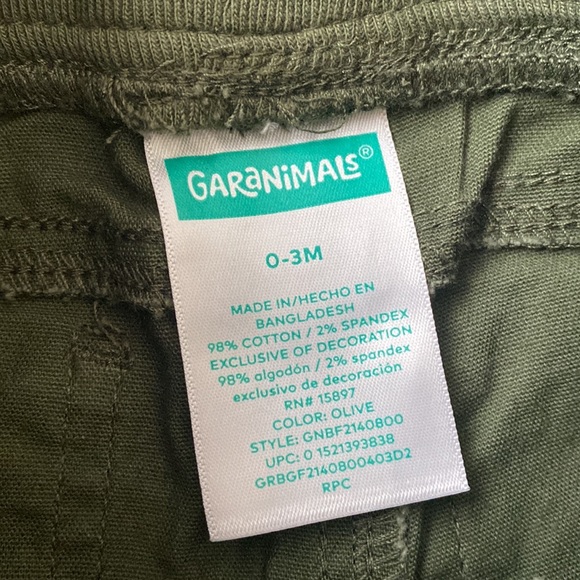 Garanimals Kids Size 0-3months Green Pants - Picture 2 of 3
